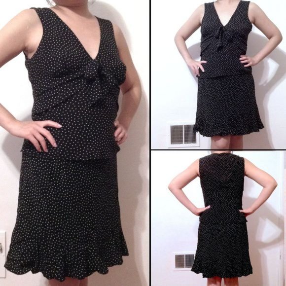 Ann Taylor LOFT - Polka Dot Skirt & Blouse Set - Picture 9 of 9